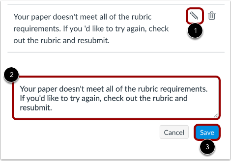 Edit Comment in Library
