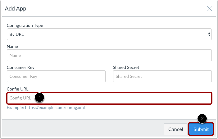 Add Configuration URL
