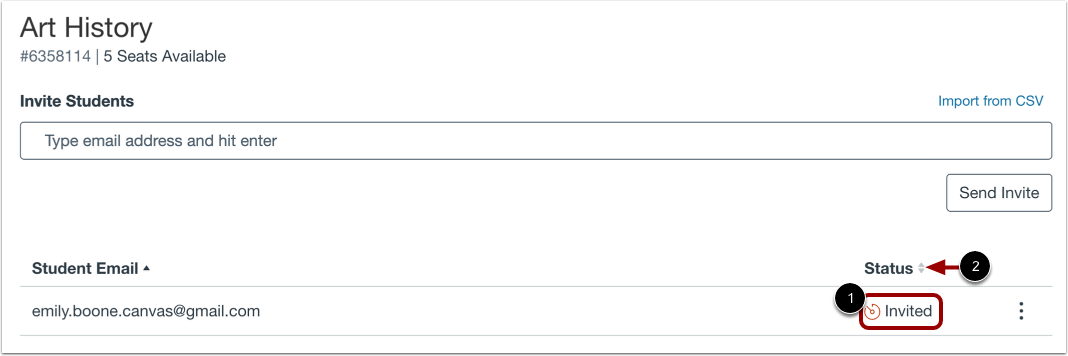 View Invitation Status