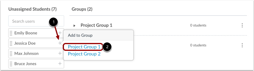 Manually Assign via Add Icon