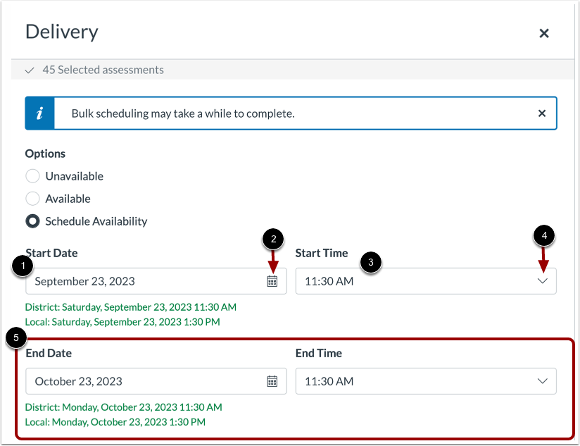 Schedule Availability