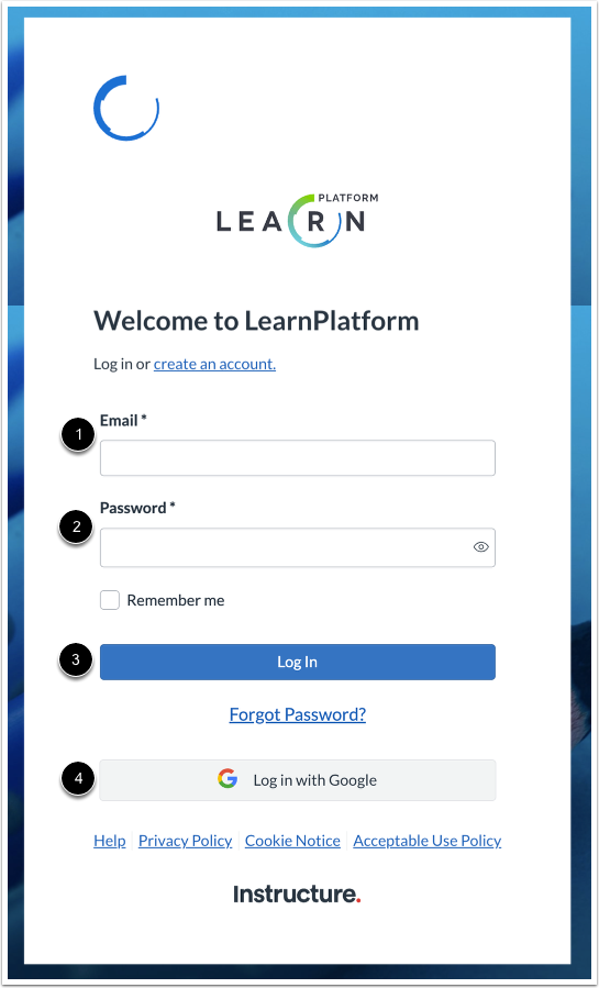 Log In with Manual Credentials