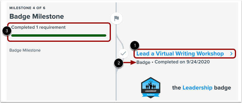 Earned Badge Requirement