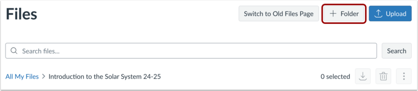 How do I create a folder in Files? - Instructure Community