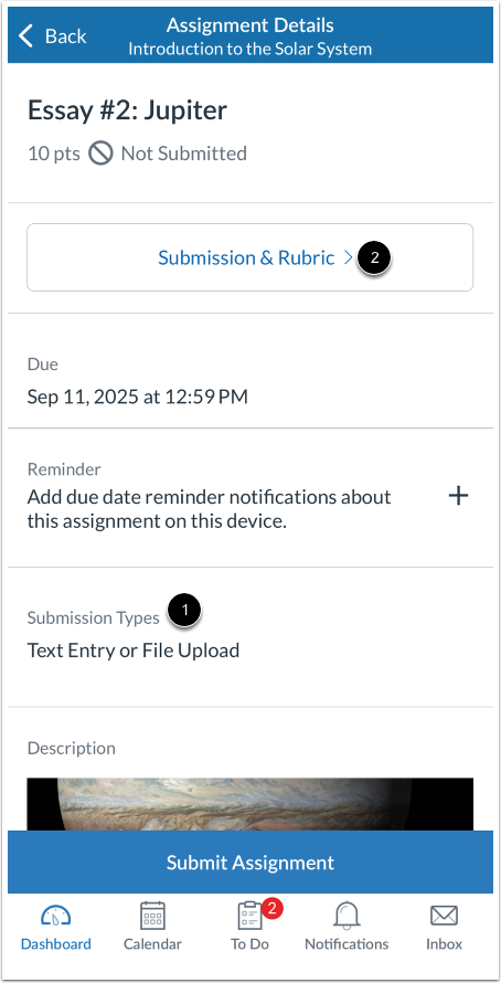 View Assignment Details