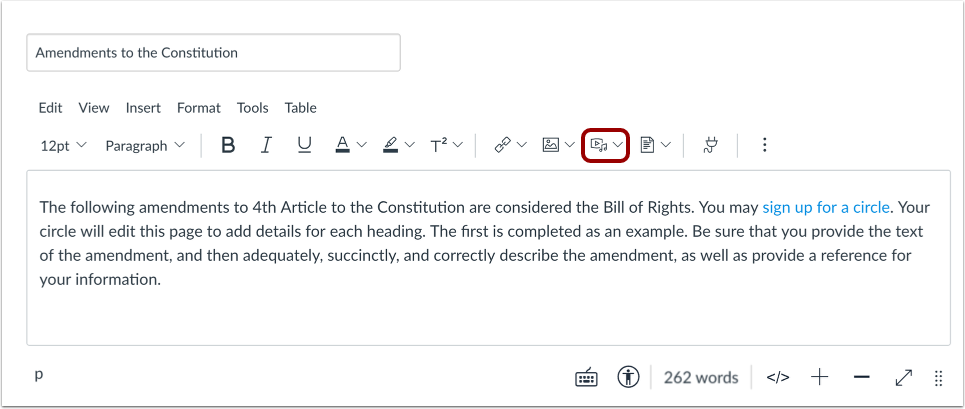 Open Insert Media Tool