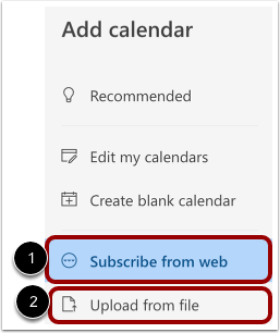 Subscribe to Calendar from Web
