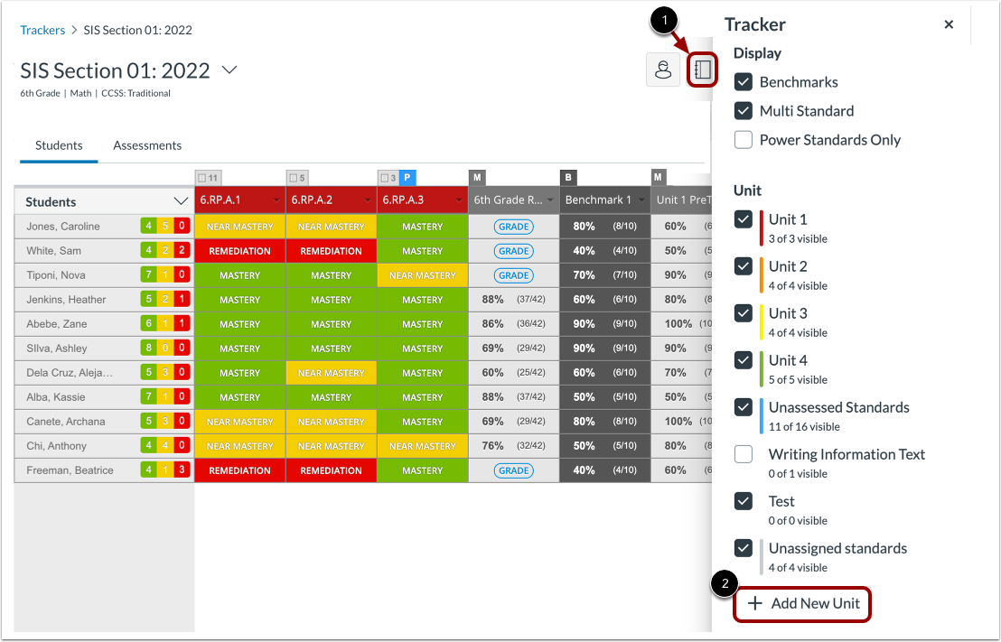 Adjust Display Score Settings