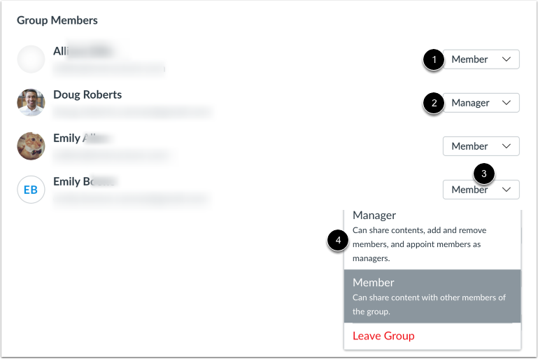 View Group Member Roles