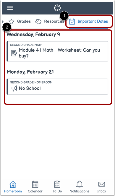 View Important Dates