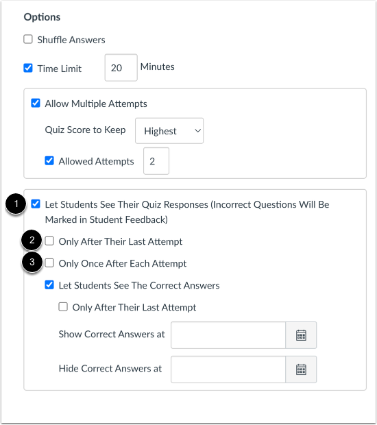 Allow Students to View Responses