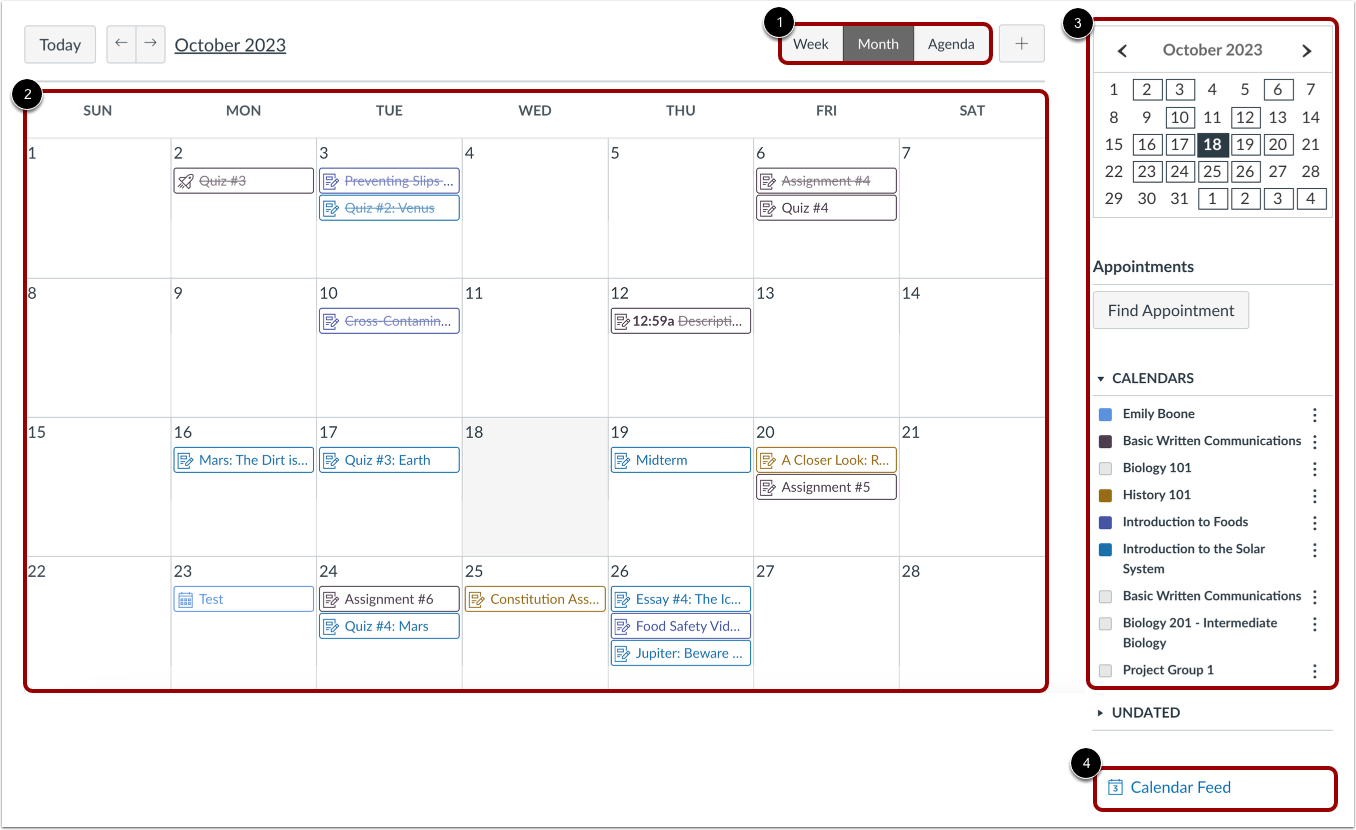 View Calendar