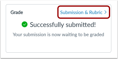 Open Submission and Rubric