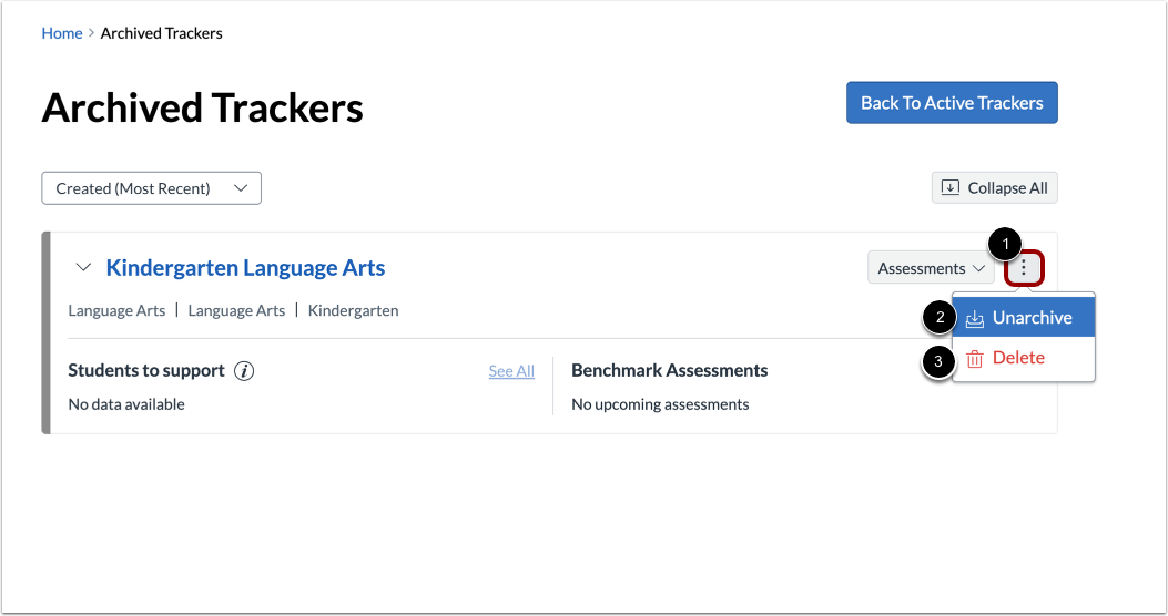 View Archived Tracker