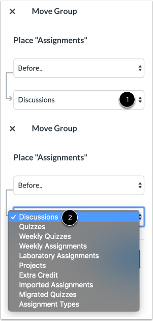 Place Before or After
