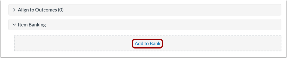 Add Question to Item Bank