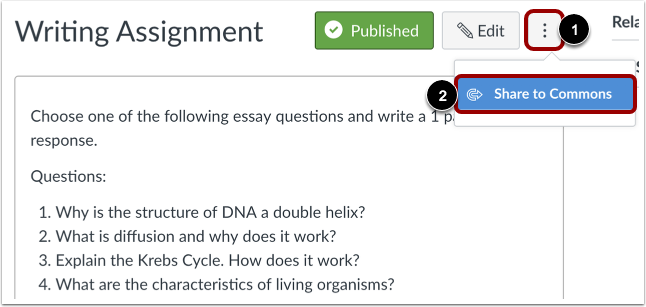 Share via Resource Details Page