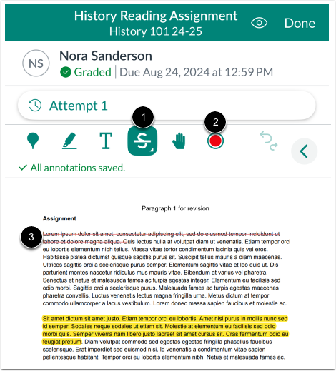 Add Strikeout Annotation