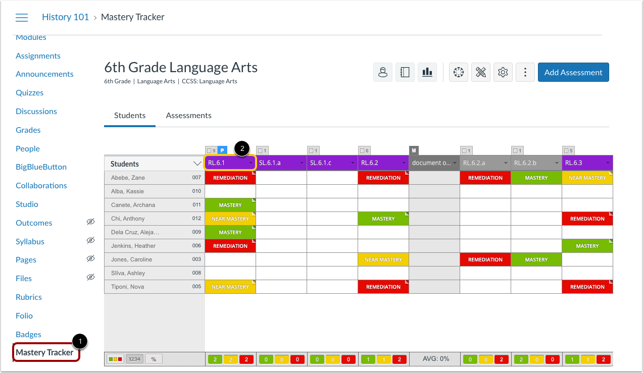 Open Mastery Tracker Standard