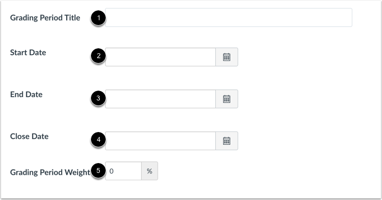 Add Grading Period Details