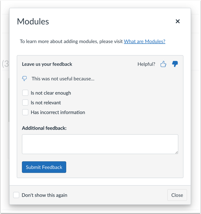 Downvotes Message or Support Article