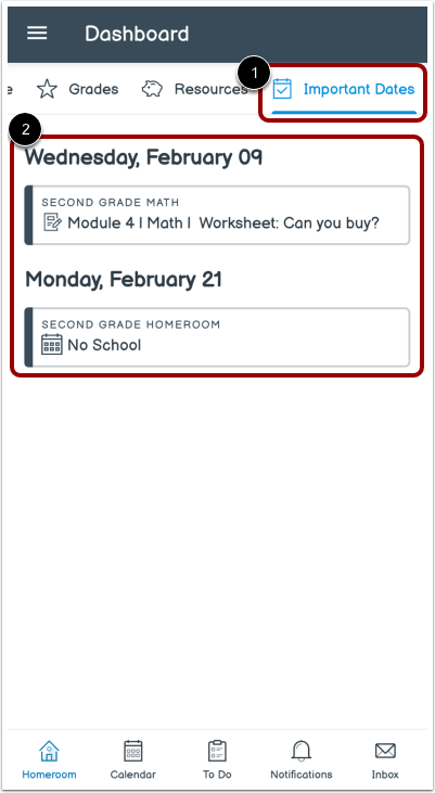 View Important Dates