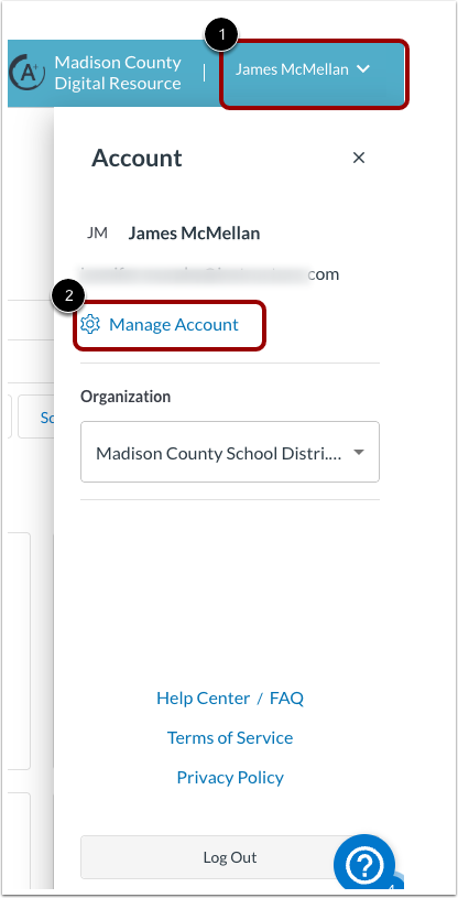 Open Manage Account