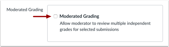 Select Moderated Grading