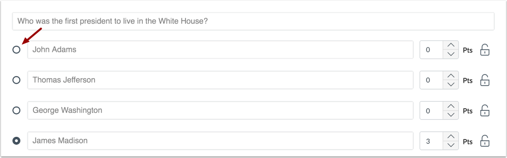 Change Correct Answer