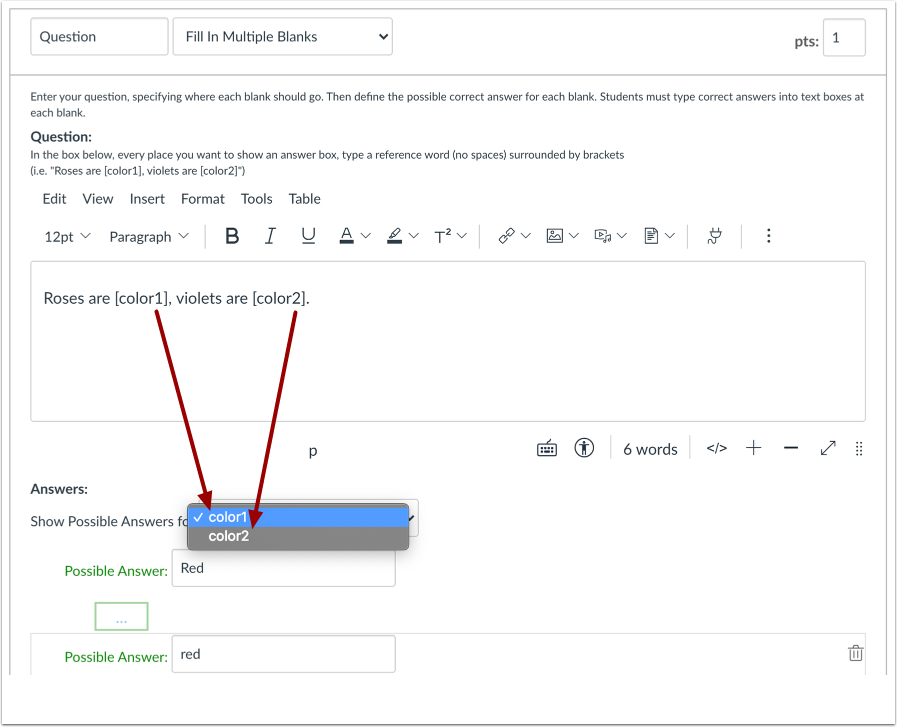 Create Reference Words