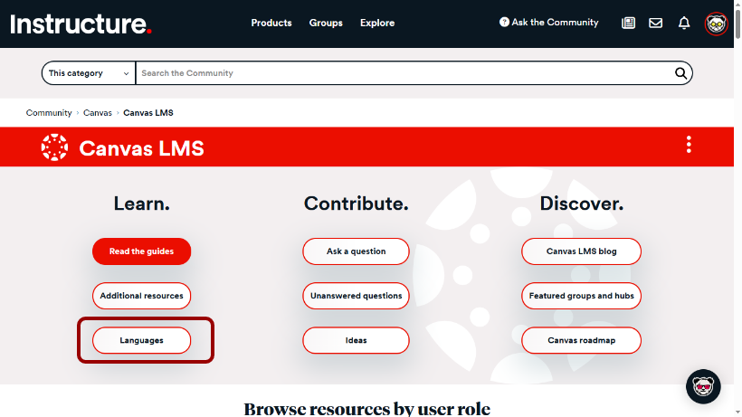 Access Language Guides from Product Landing Pages