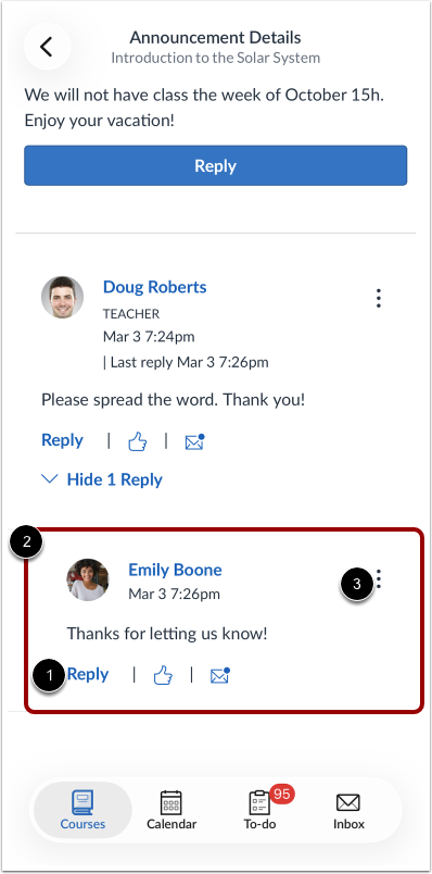 Threaded Replies Examples How do I view Announcements in the Teacher app on my iOS device ...