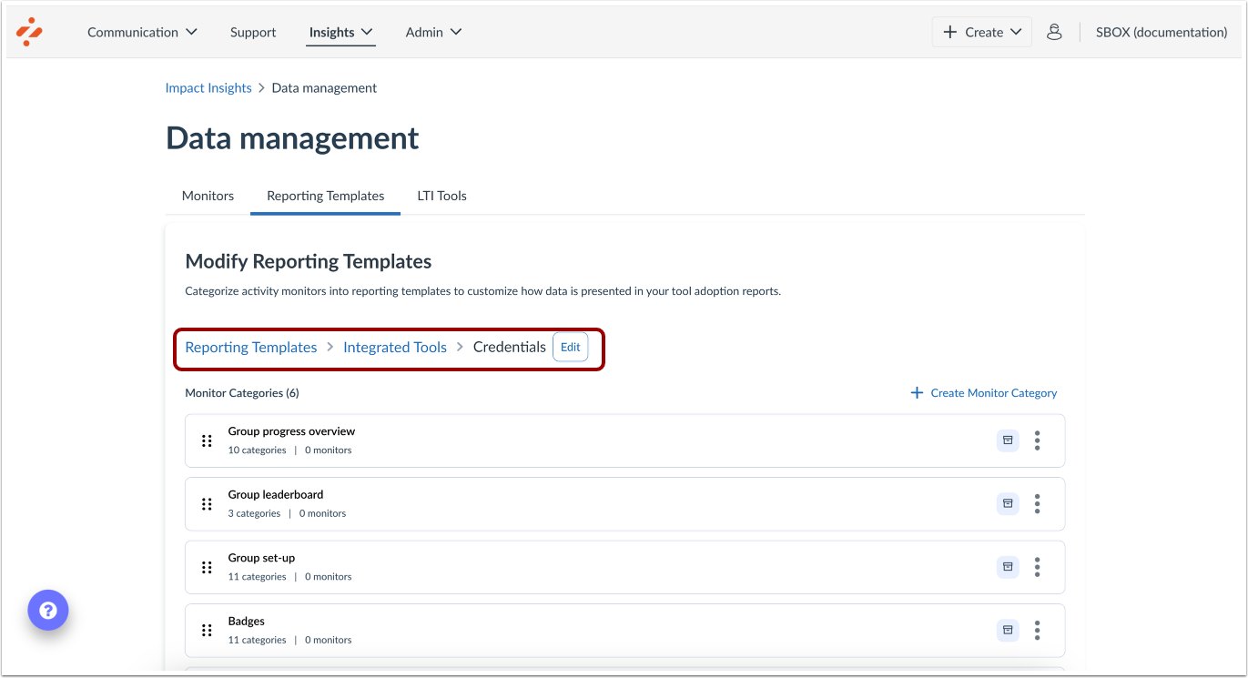 Credentials Reporting Templates