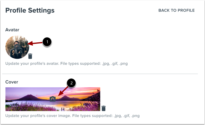 Edit Avatar and Cover Photo