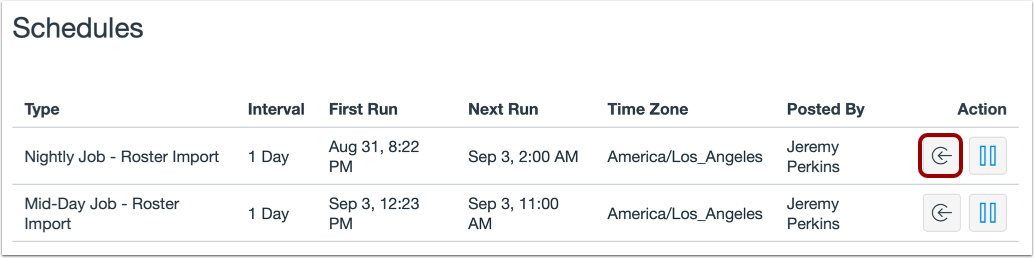 Run Schedule Sync