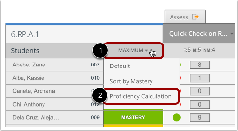 Open Proficiency Settings