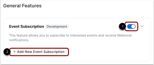 Add Event Subscriptions