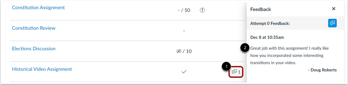 View Assignment Comments