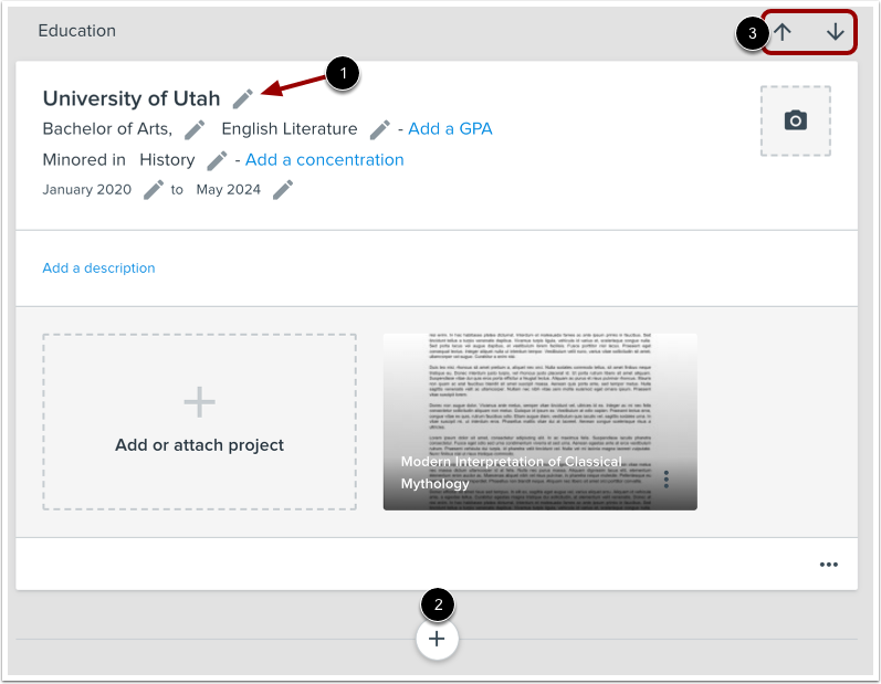 View Education Experience