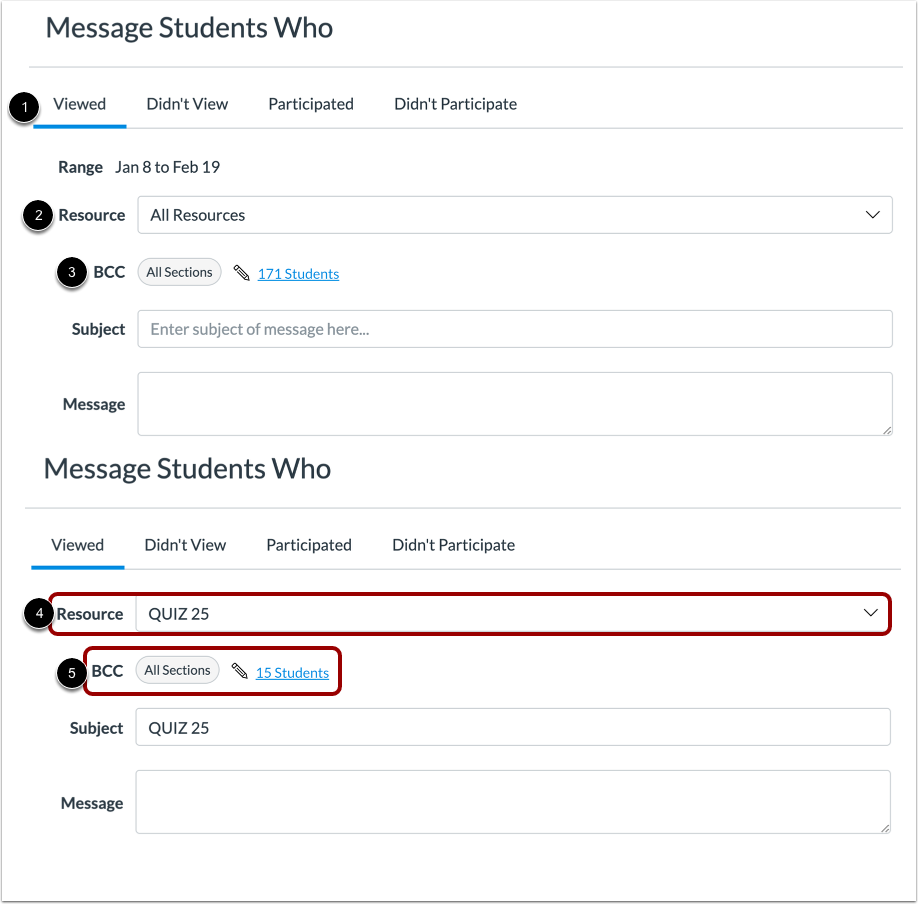 Message Students Who