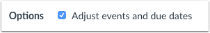 Adjust Events and Due Dates