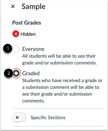 Select Posting Option