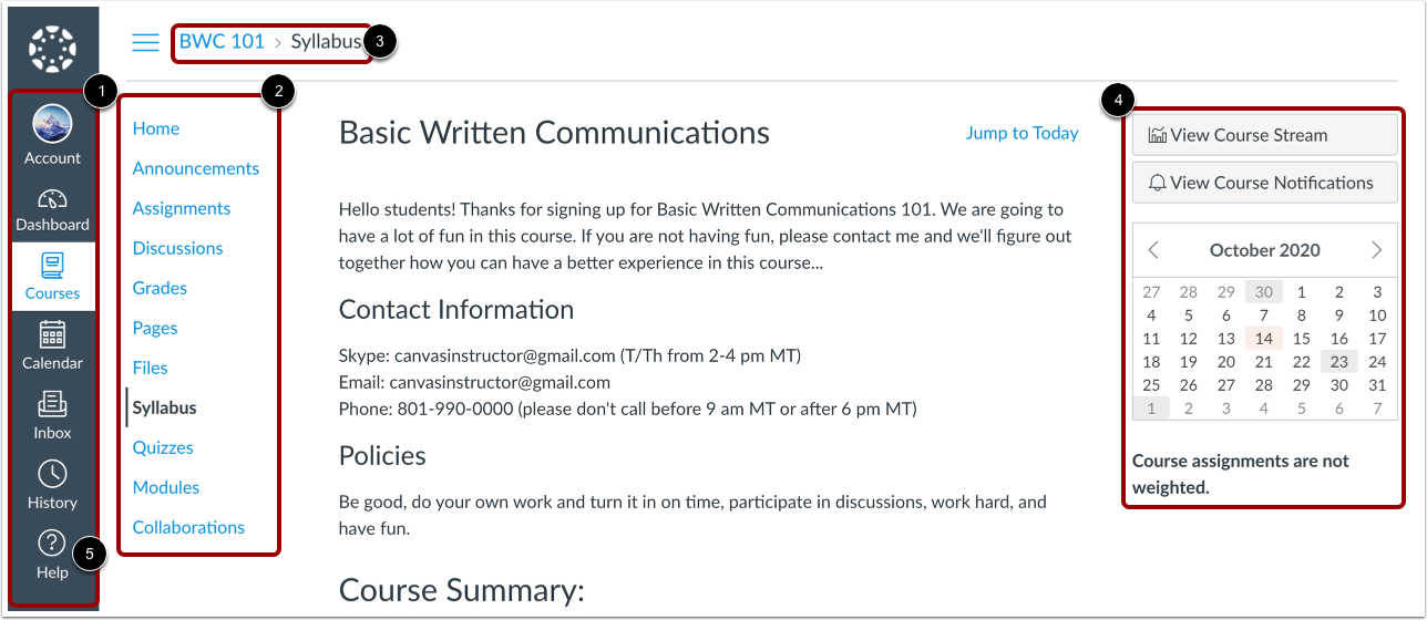 View Canvas Interface