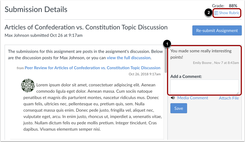 View Peer Review Comments
