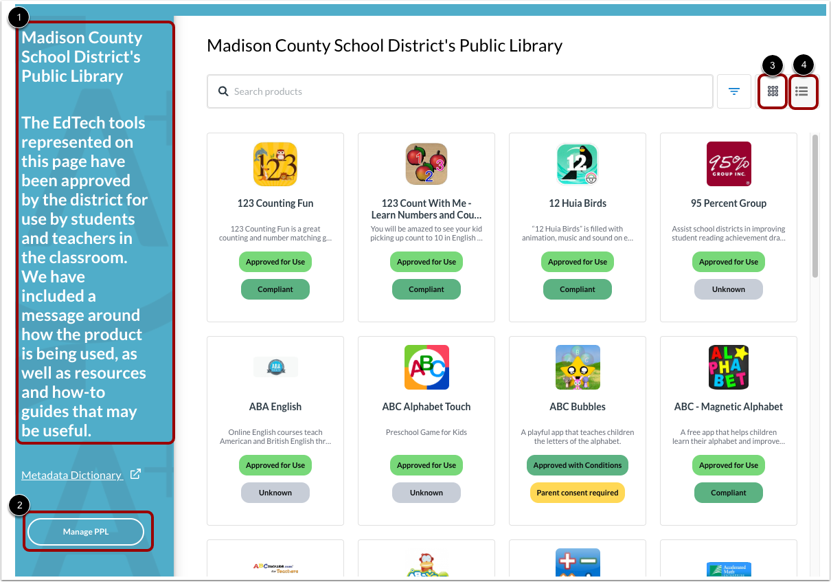 View Public Product Library