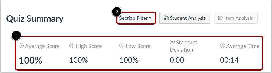 View and Filter Statistics