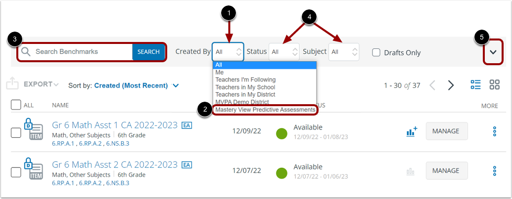View Mastery View Predictive Assessments
