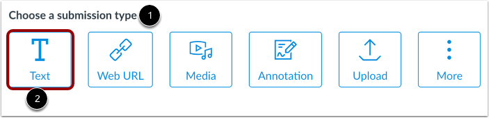 Select Submission Type