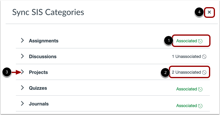 View Synced Assignment Groups