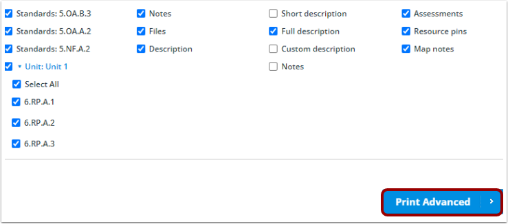 Print Selected Items